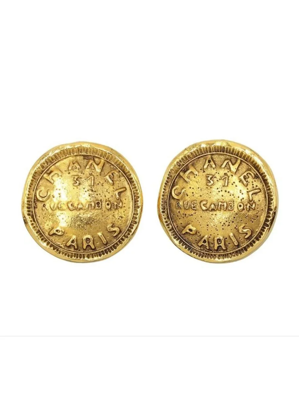 Chanel Cambon Round Earrings